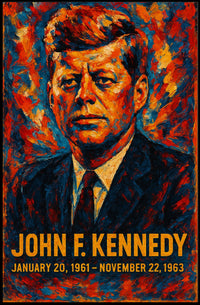 John F. Kennedy 35th President of the United States Glitch Hop Art Poster