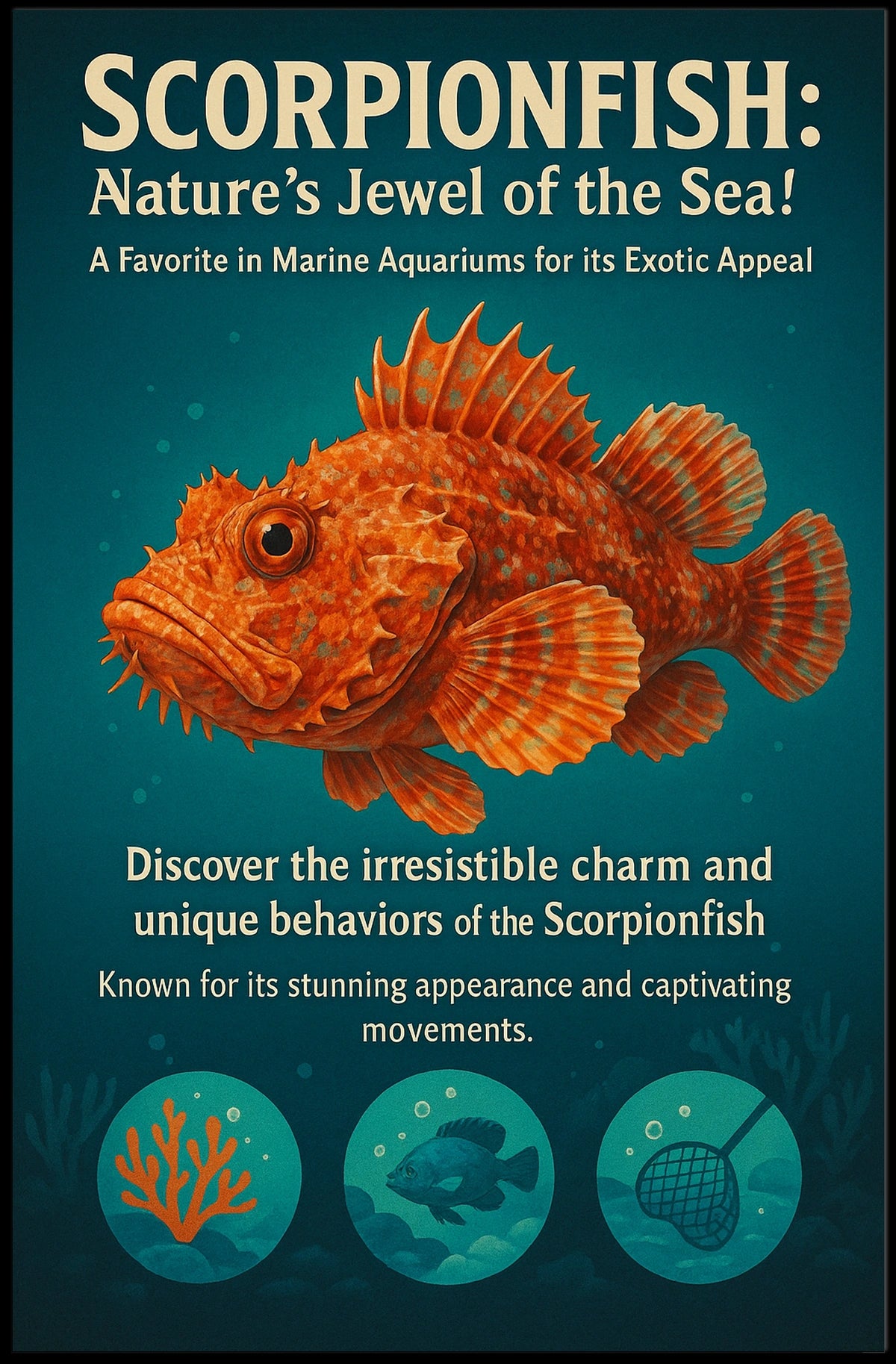 Scorpionfish Natures Jewel of the Sea Poster