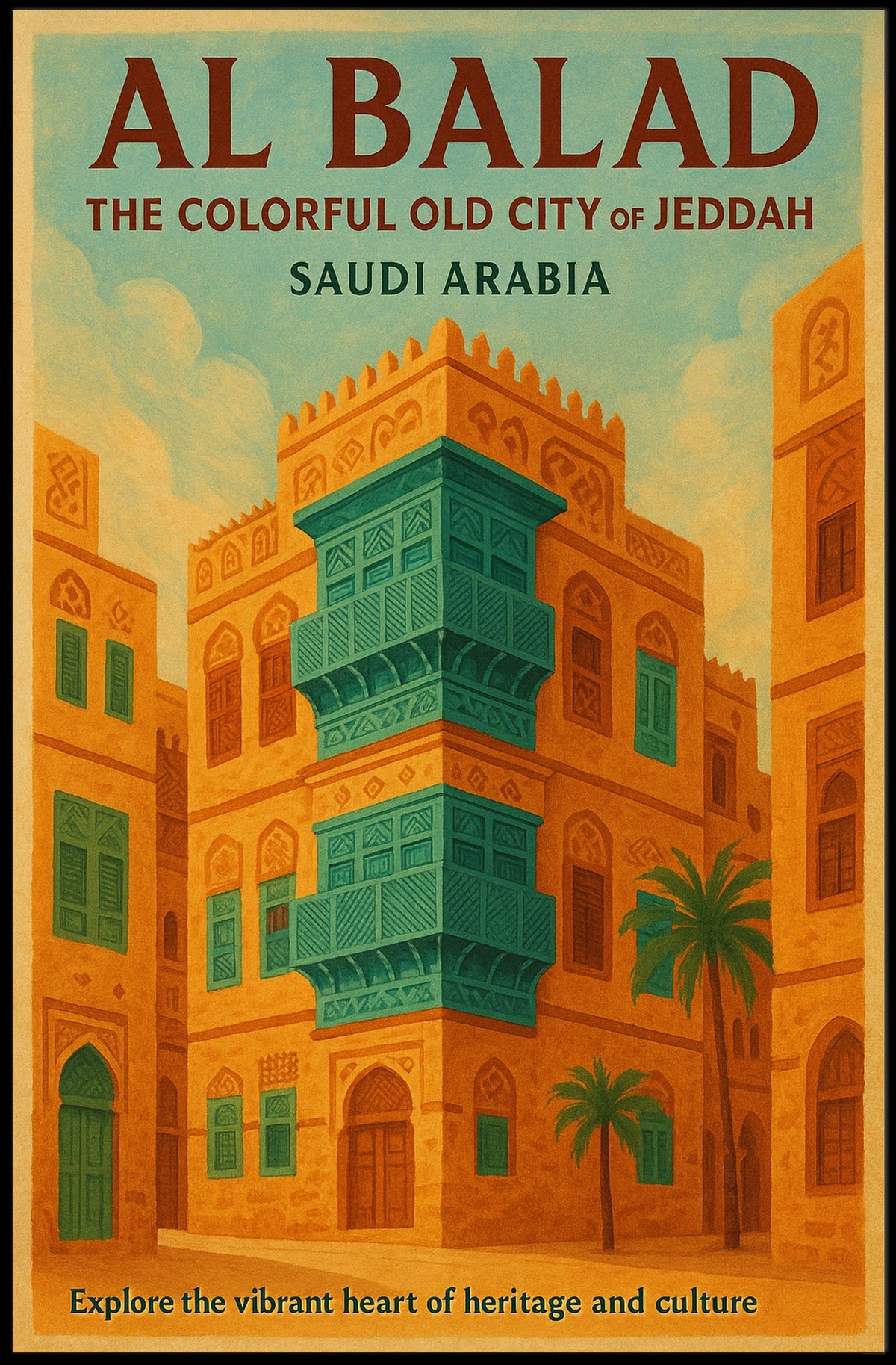 Al Balad The Colorful Old City Of Poster