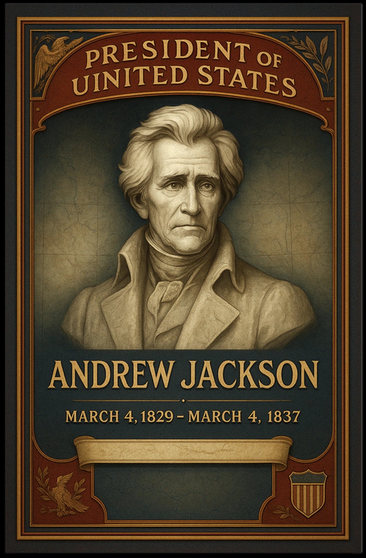 Andrew Jackson President of the United States Poster