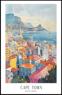 Cape Town Cityscape: Travel Poster PosterGoat