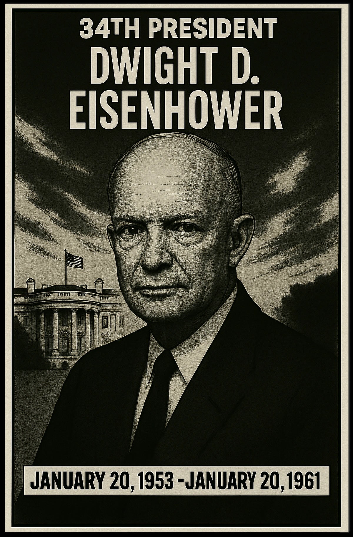 Dwight D. Eisenhower 34Th President Poster