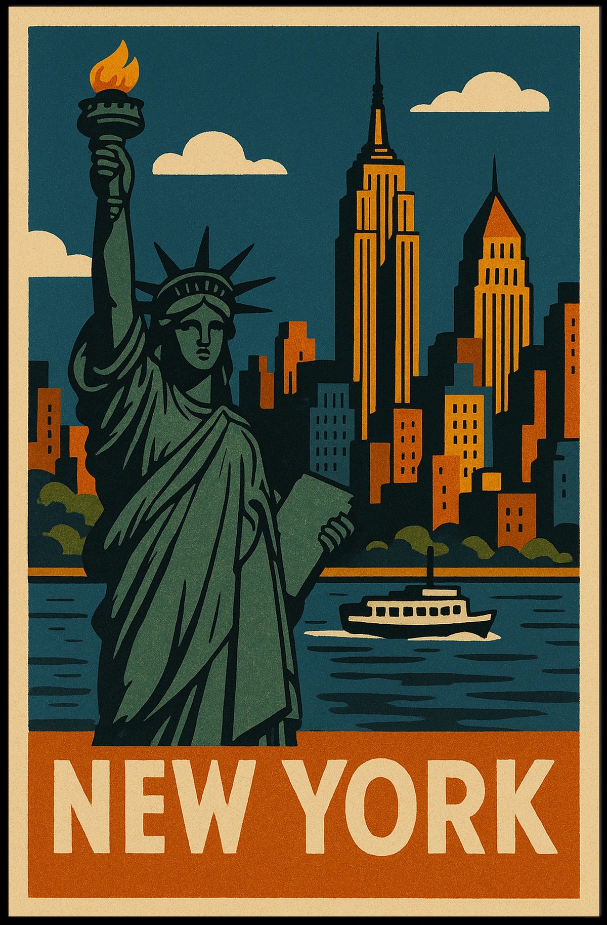 New York City Skyline Poster
