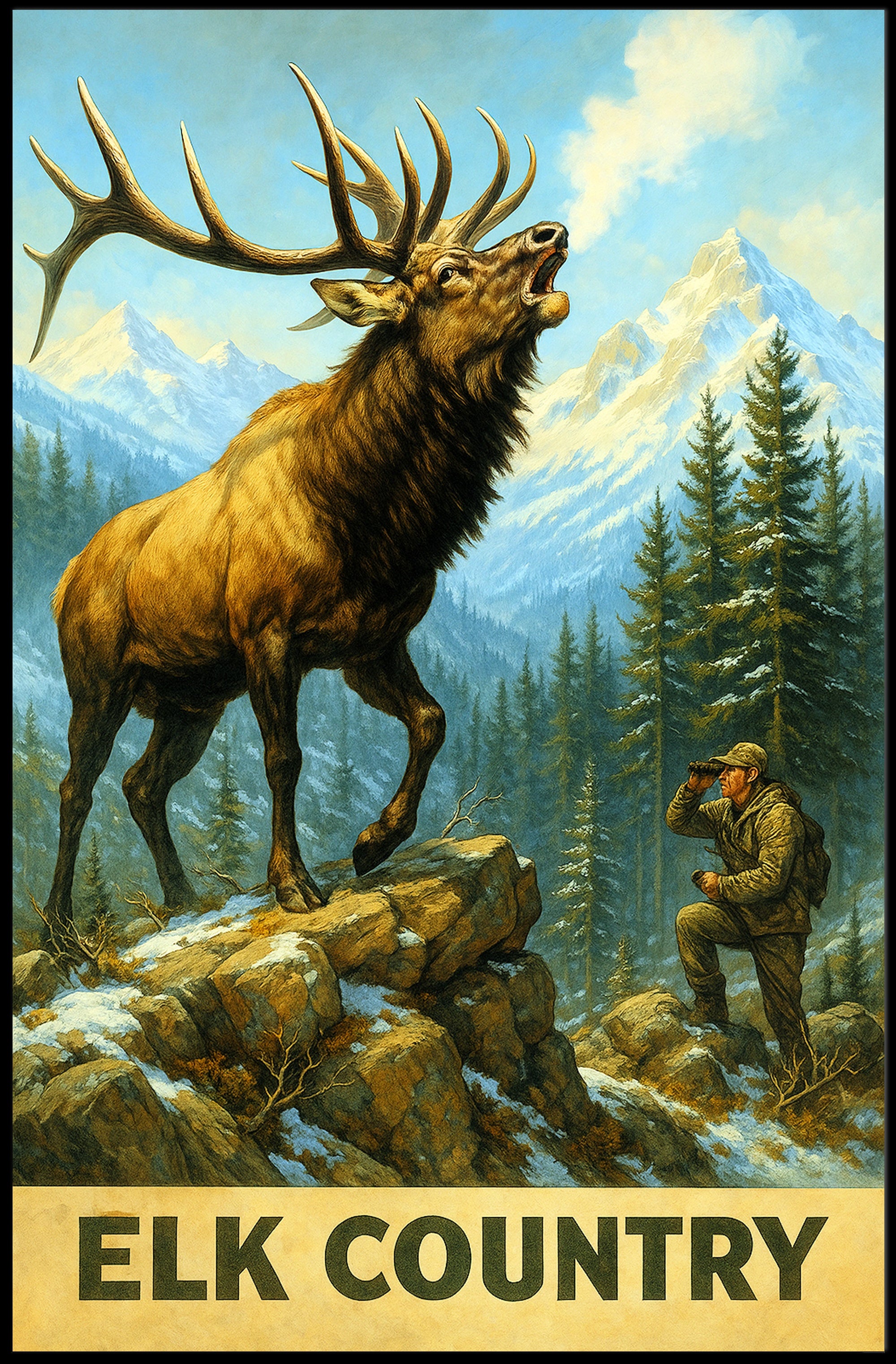 Elk Country Poster PosterGoat
