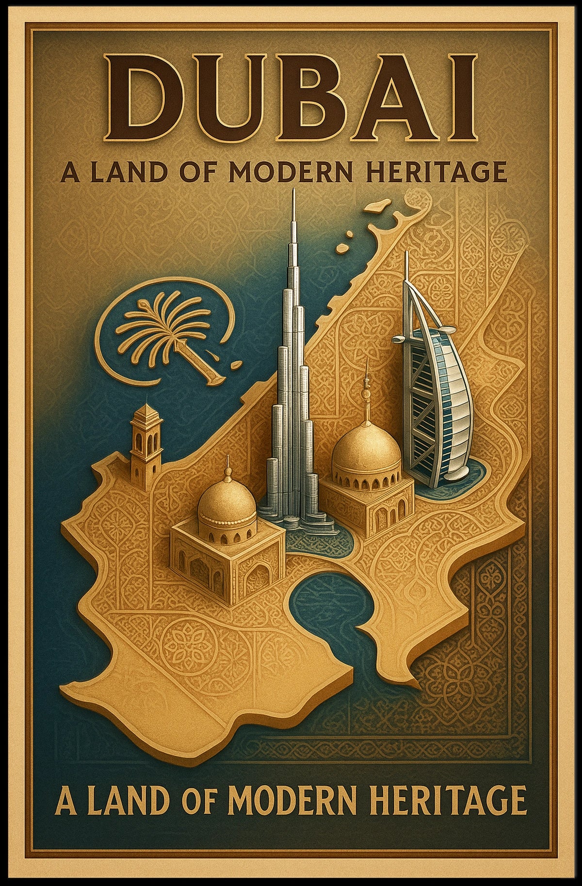 Dubai A Land of Modern Heritage Poster