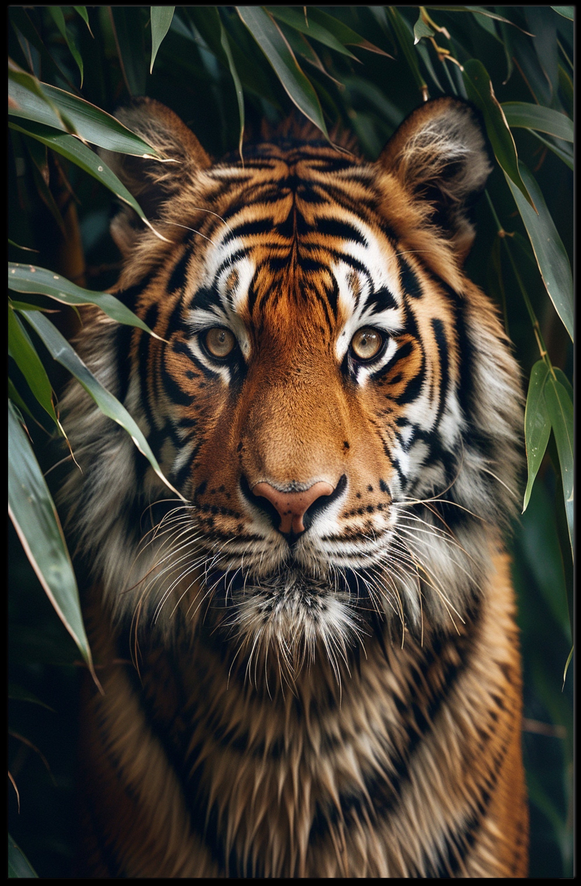 Majestic Tiger in the Wild Art Print Poster PosterGoat