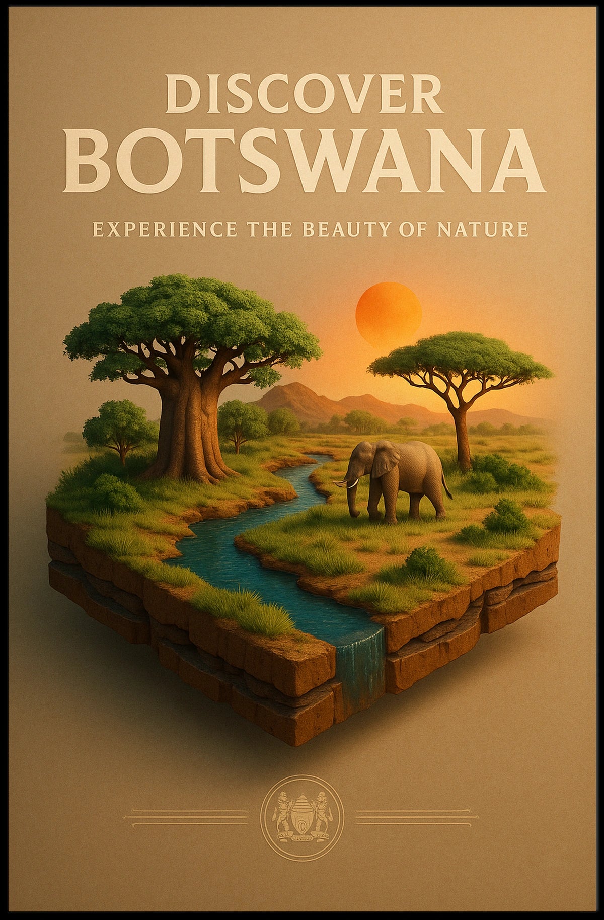 Discover Botswana Poster