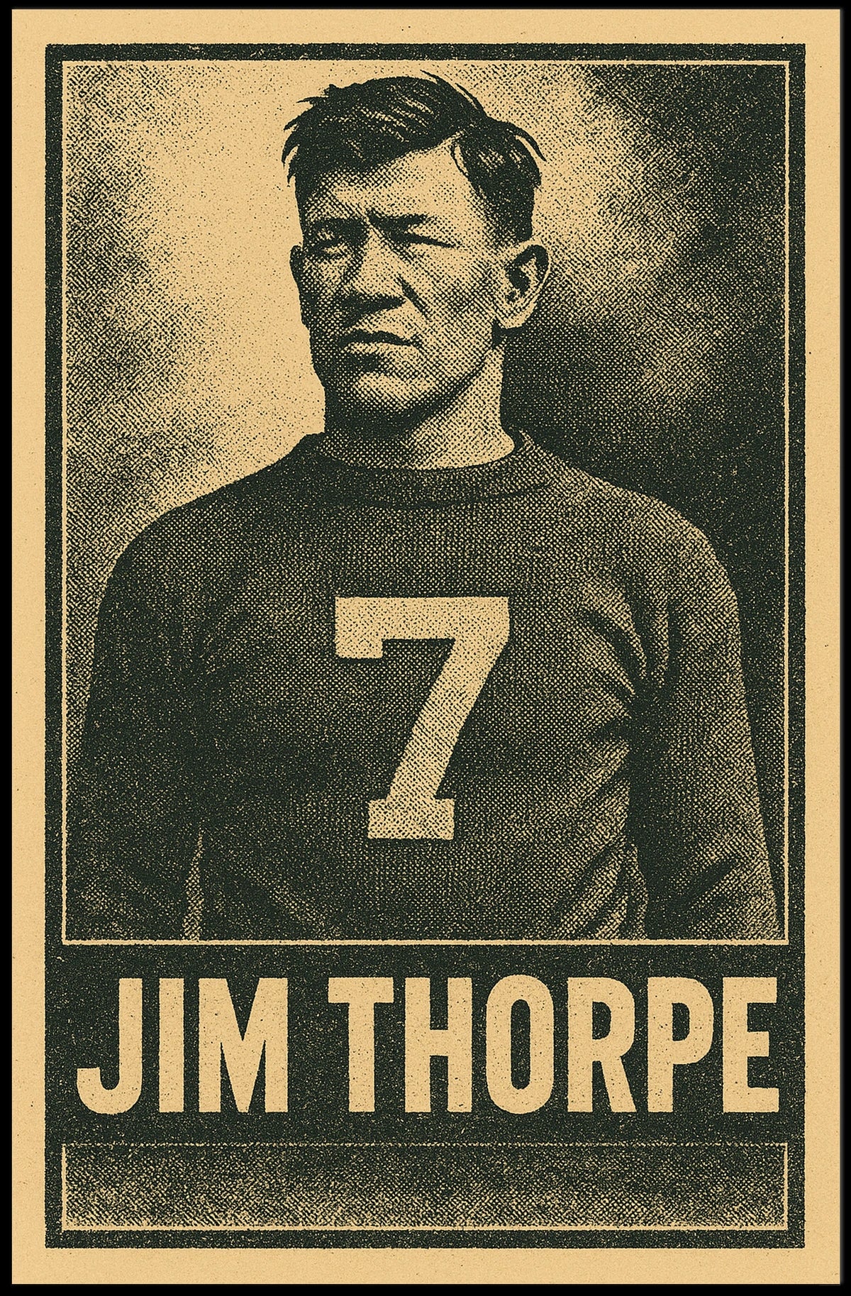 Jim Thorpe Iconic Athlete Poster