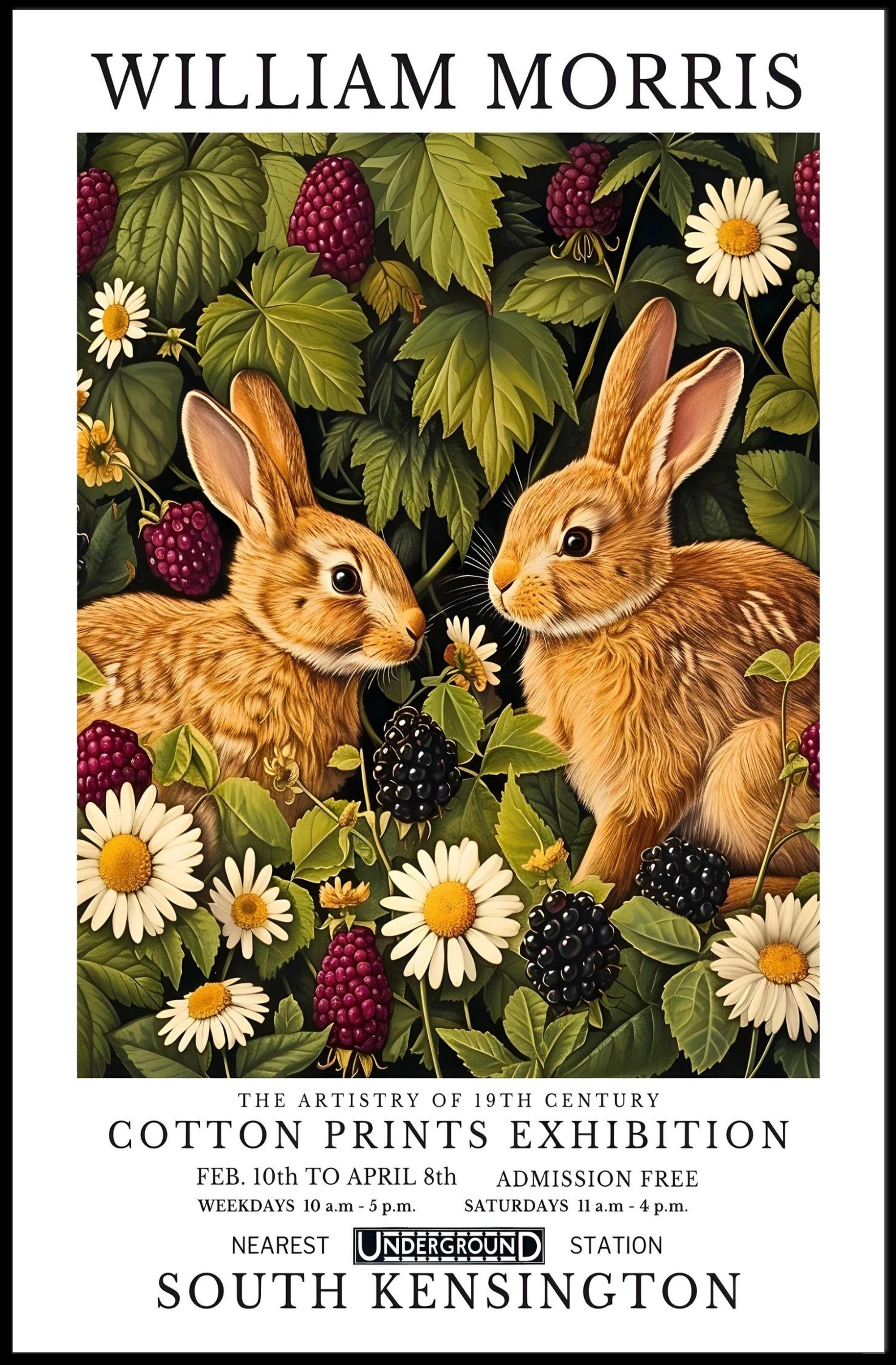 William Morris Nature-Illustrated Vintage Artistic Poster