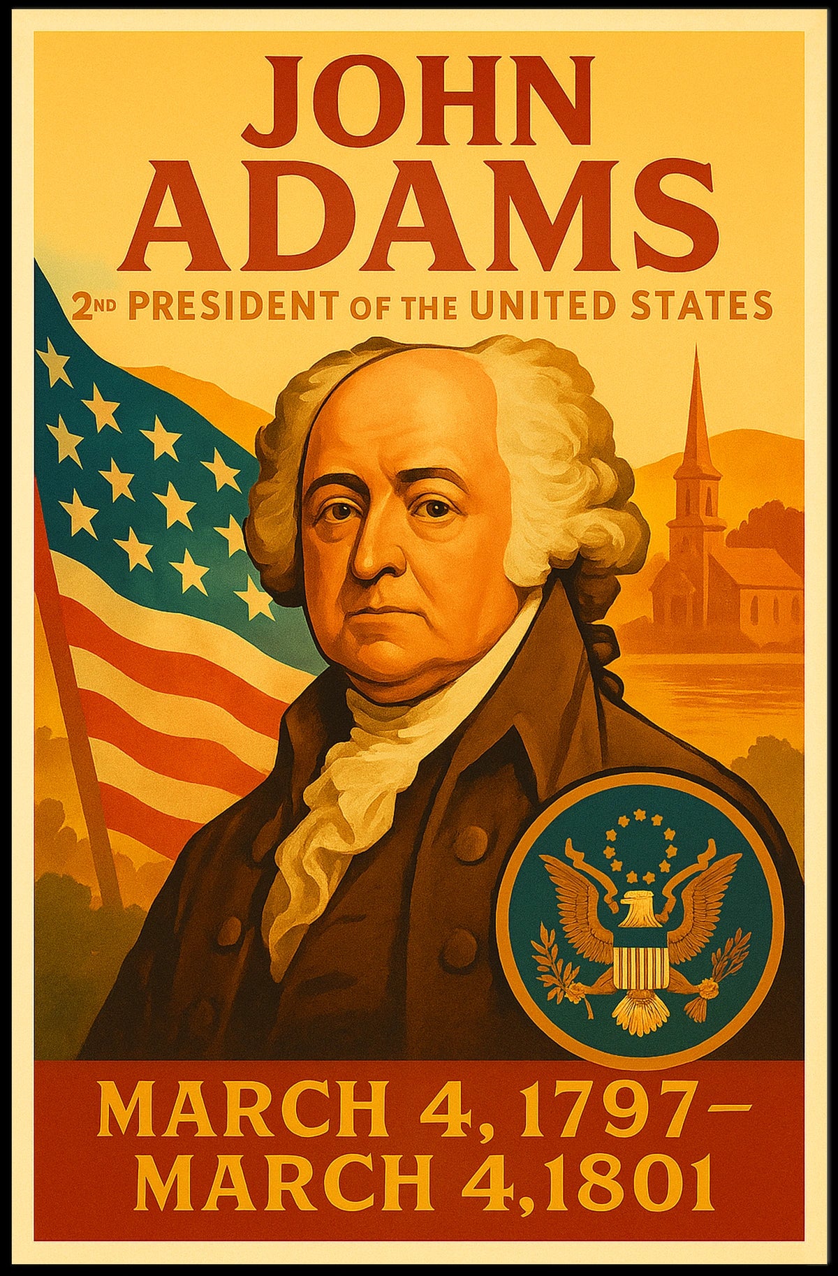 John Adams 2nd President Poster