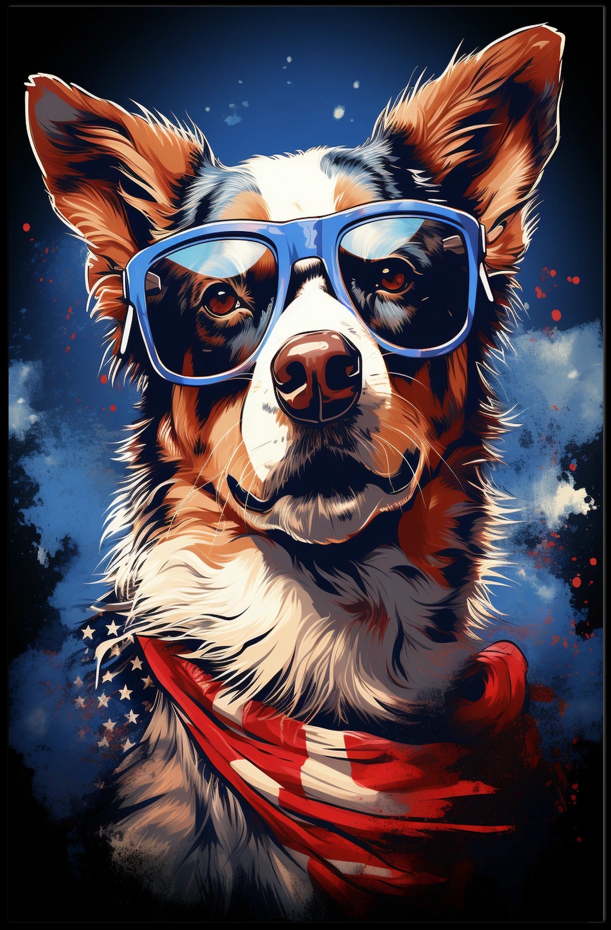 Patriotic Pup Poster
