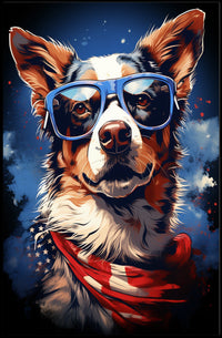 Patriotic Pup Poster