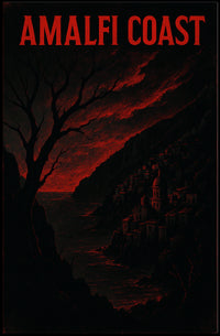 Amalfi Coast Dramatic Landscape Poster Wall Art Decor