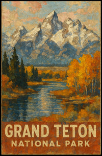 Grand Teton National Park Majestic Alpine Landscape Wanderlust Nature Enthusiast Poster