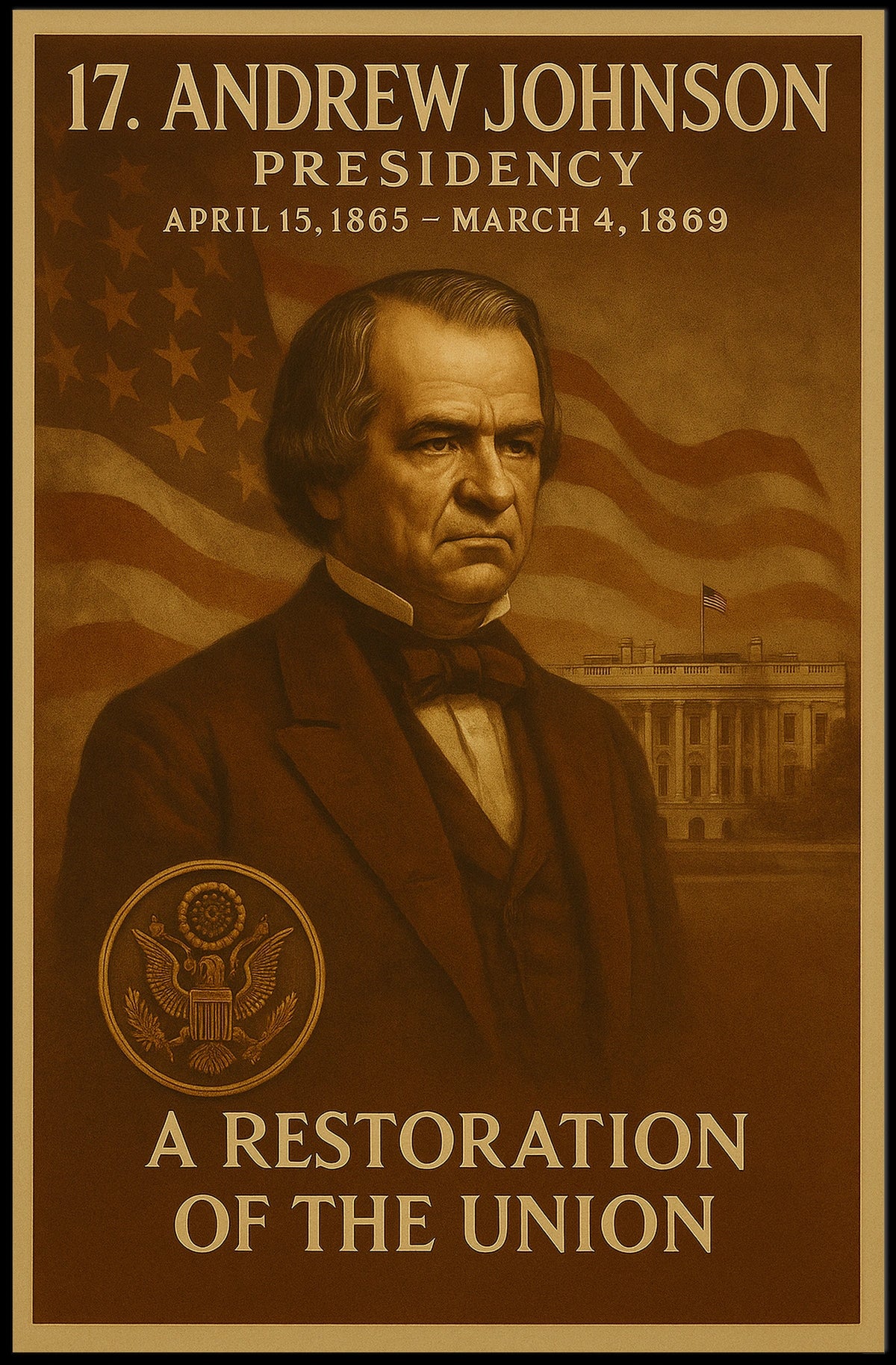 Andrew Johnson Historic Legacy Presidential Poster
