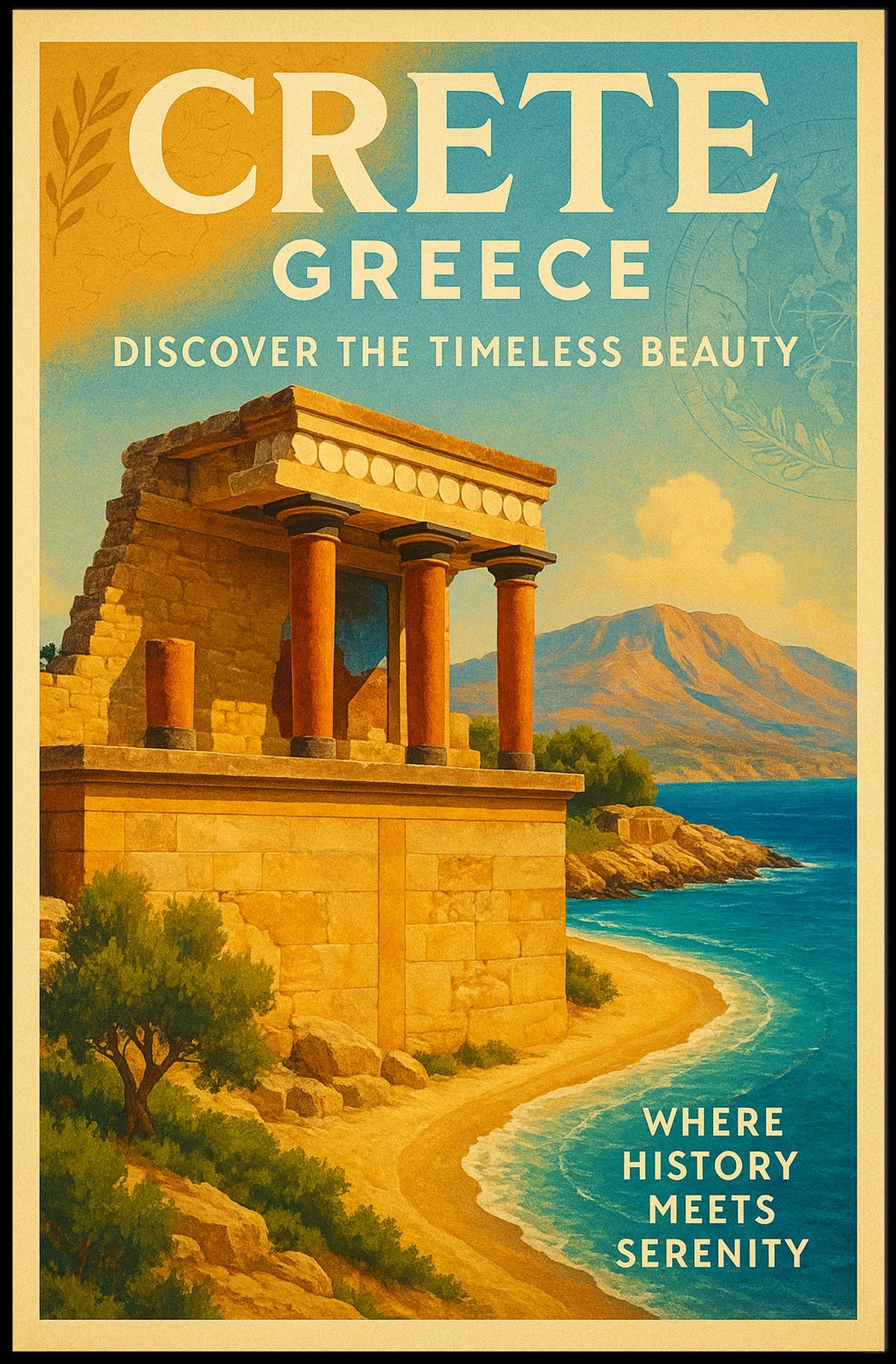 Discover Crete, Greece Poster