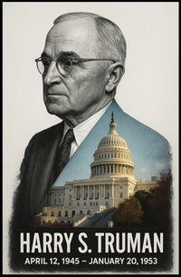 Harry S. Truman 33rd President of the United States Reflections Poster