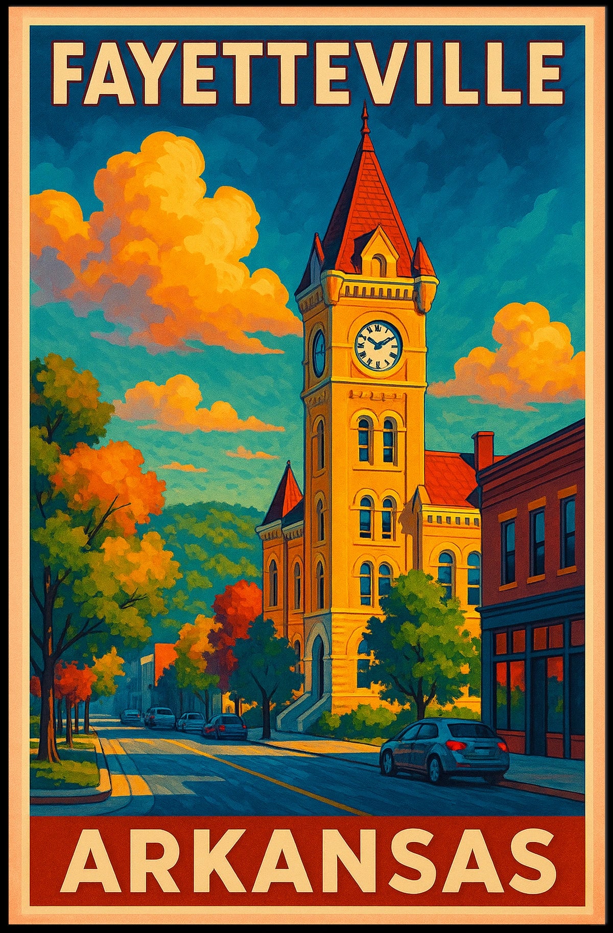 Fayetteville, Arkansas Scenic Poster