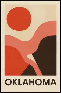 Oklahoma Abstract Art Poster