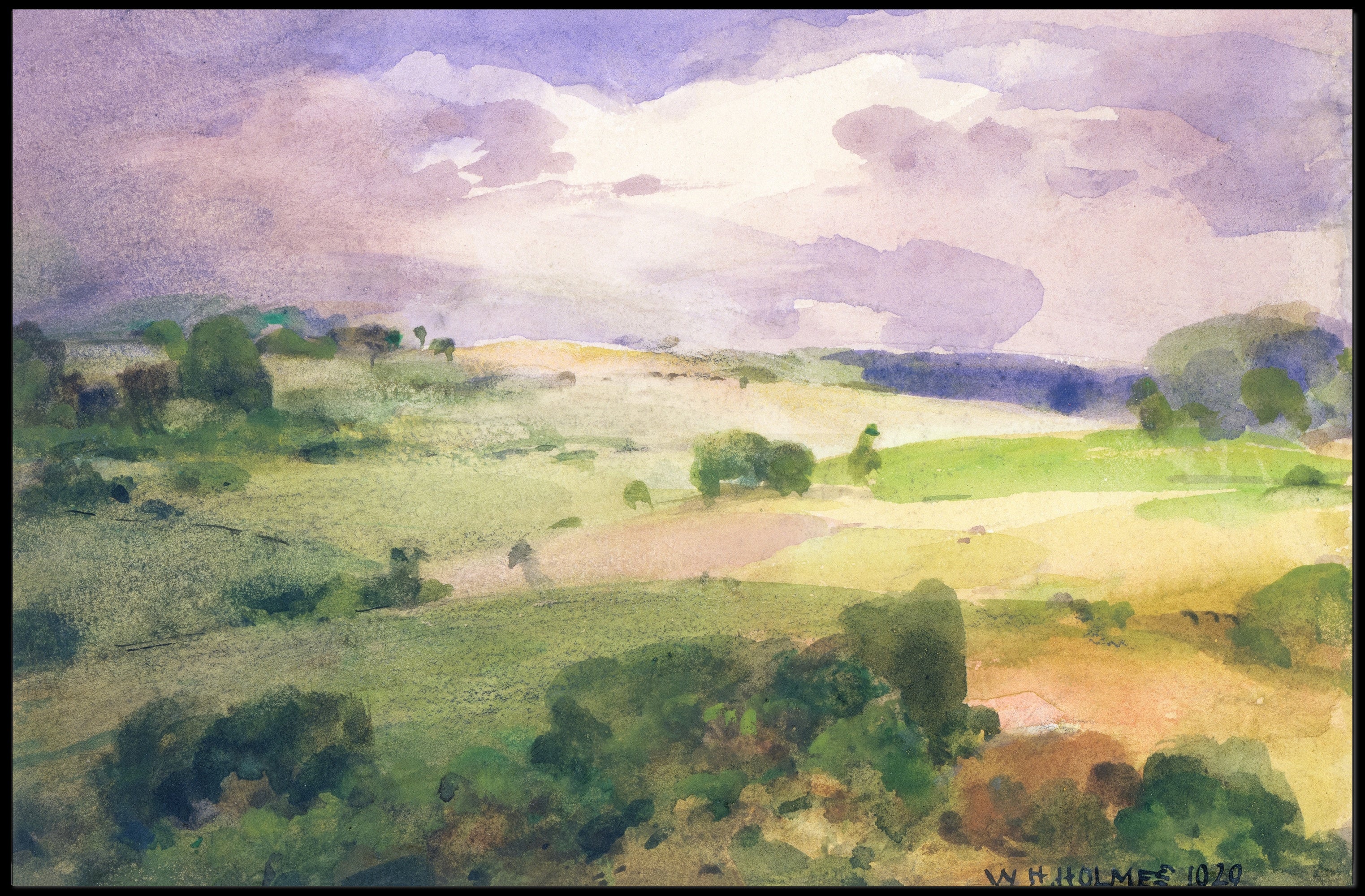 Serene Landscape Watercolor Poster