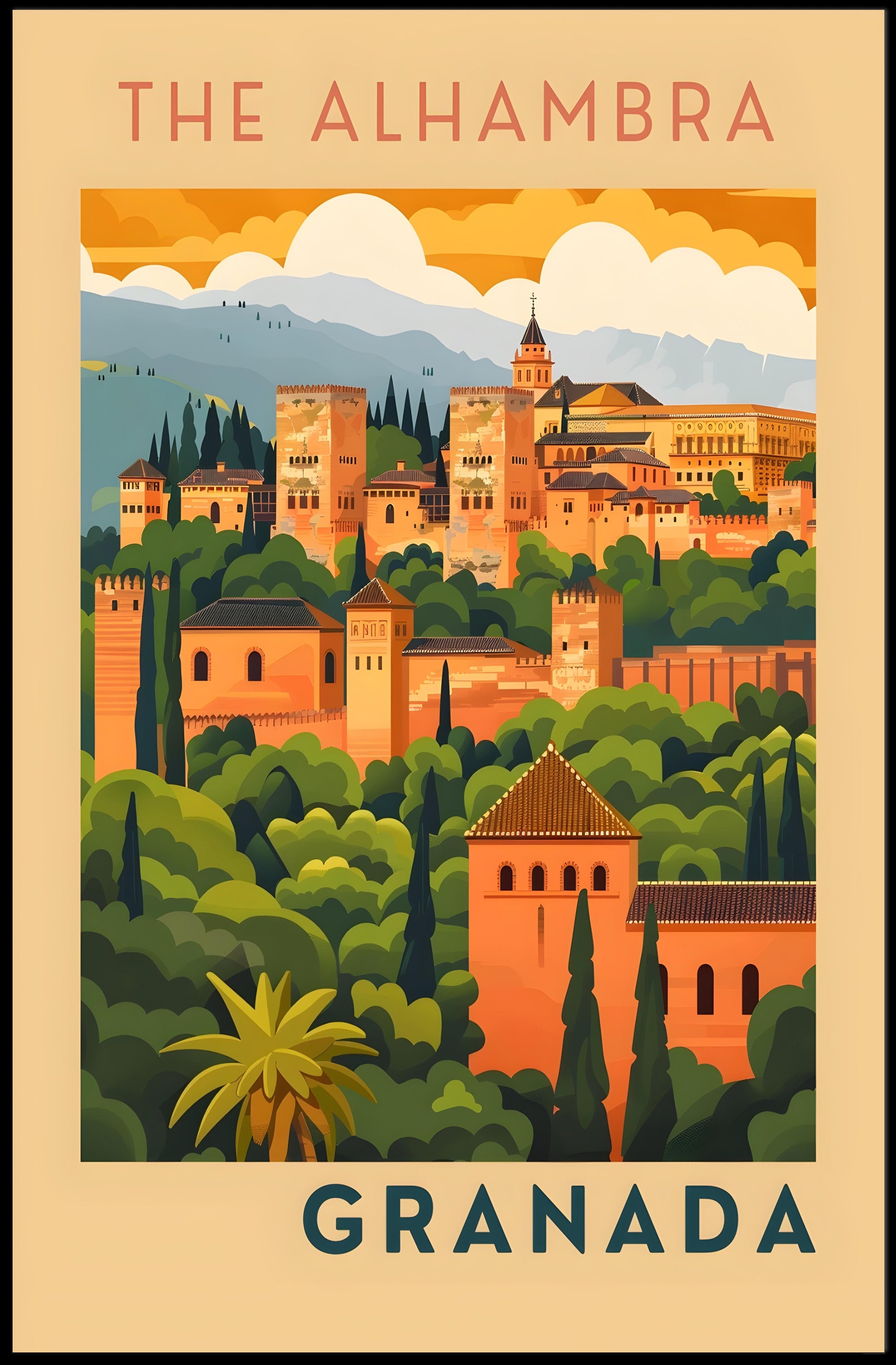 The Alhambra in Granada Poster