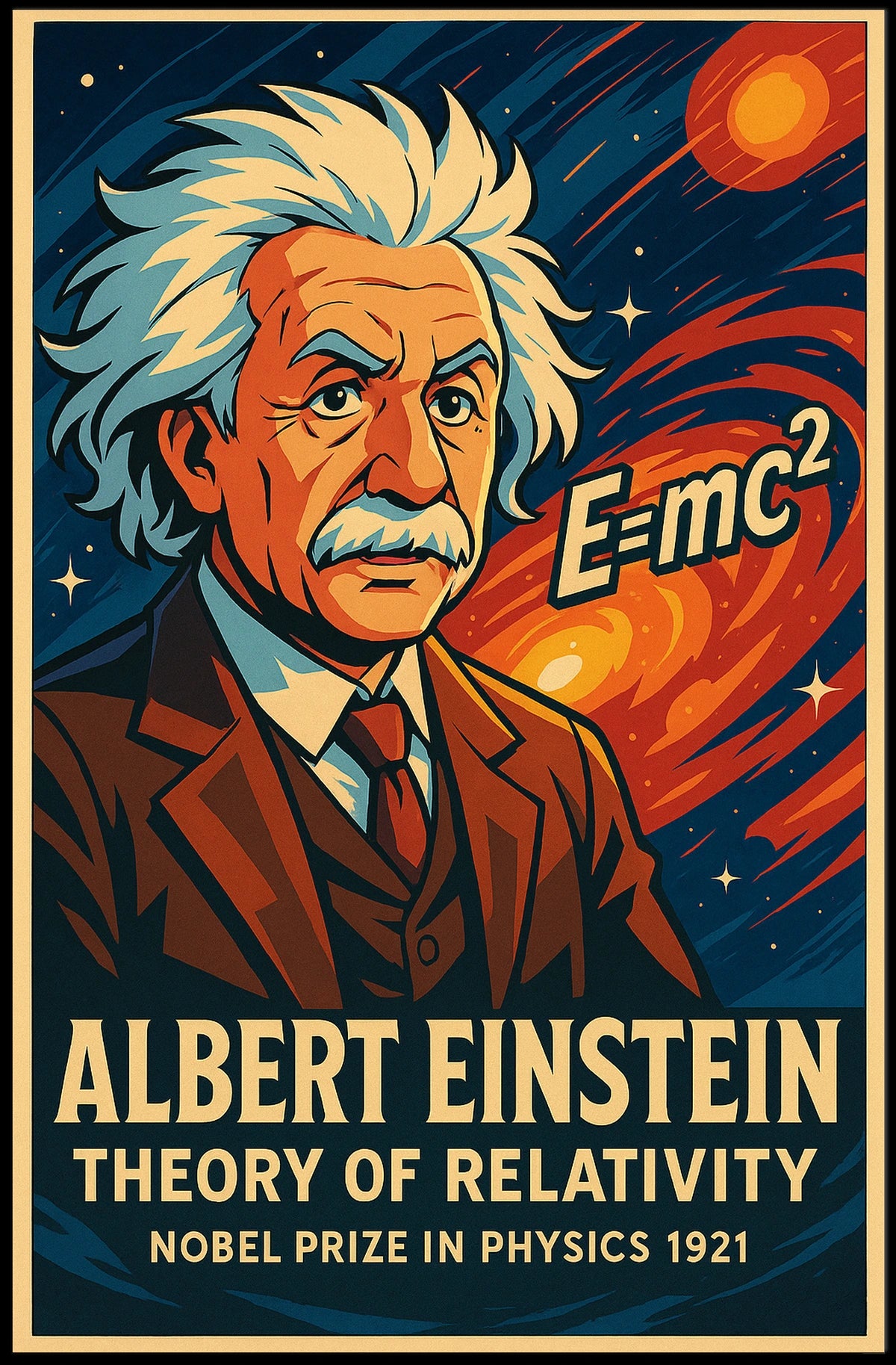 Albert Einstein Theory Of Relativity Poster
