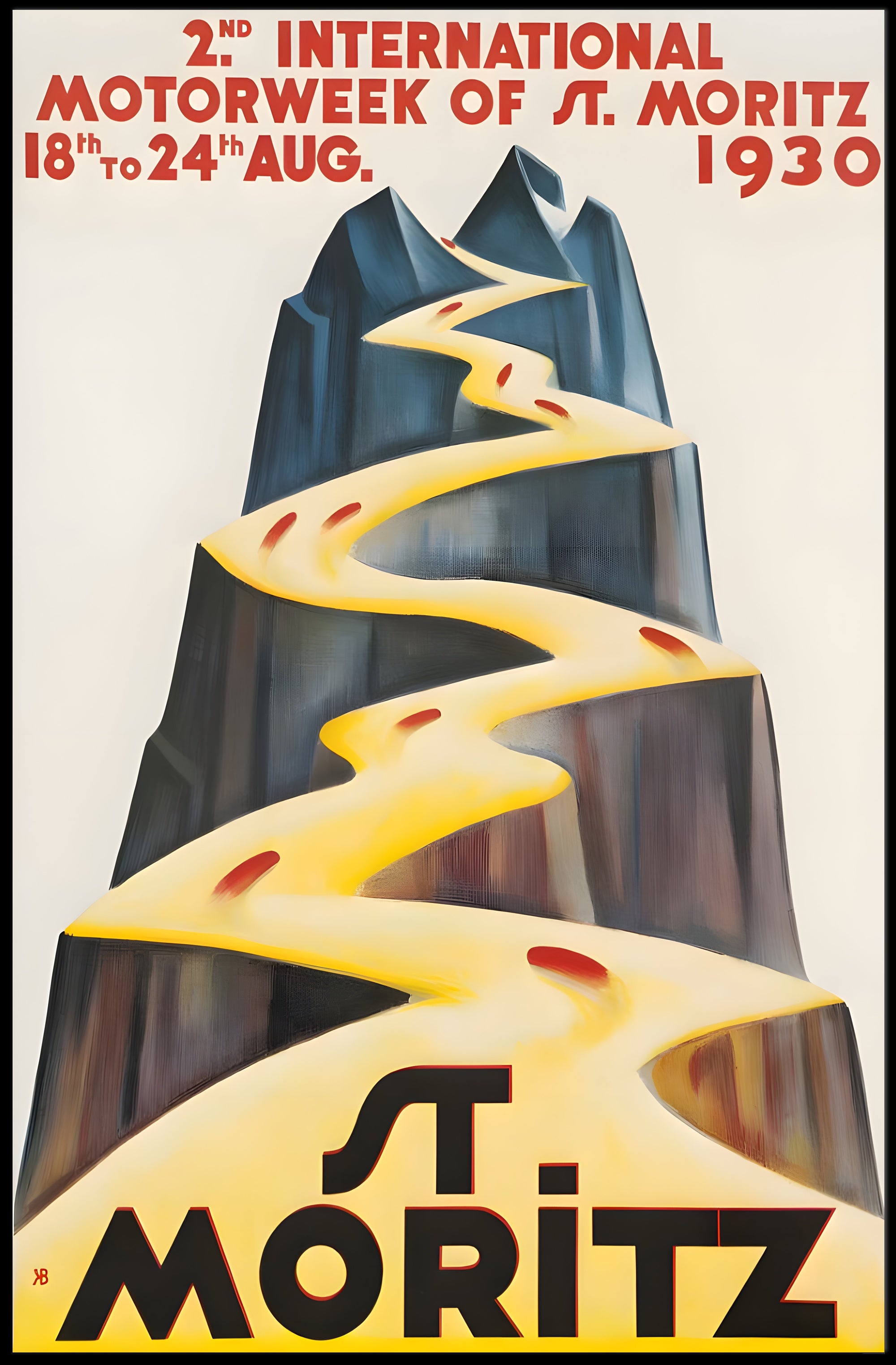 St. Moritz Motorweek 1930 Poster