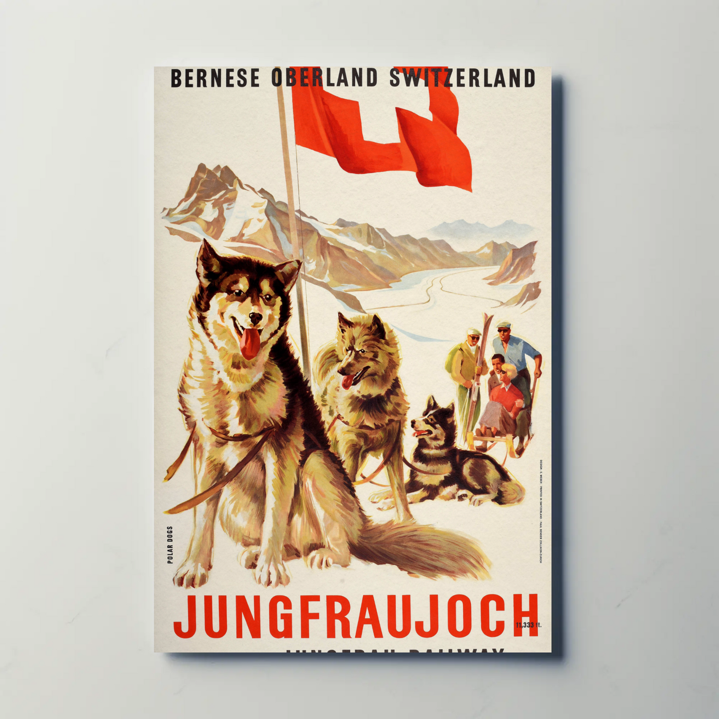 Jungfraujoch Jungfrau Railway Vintage Poster