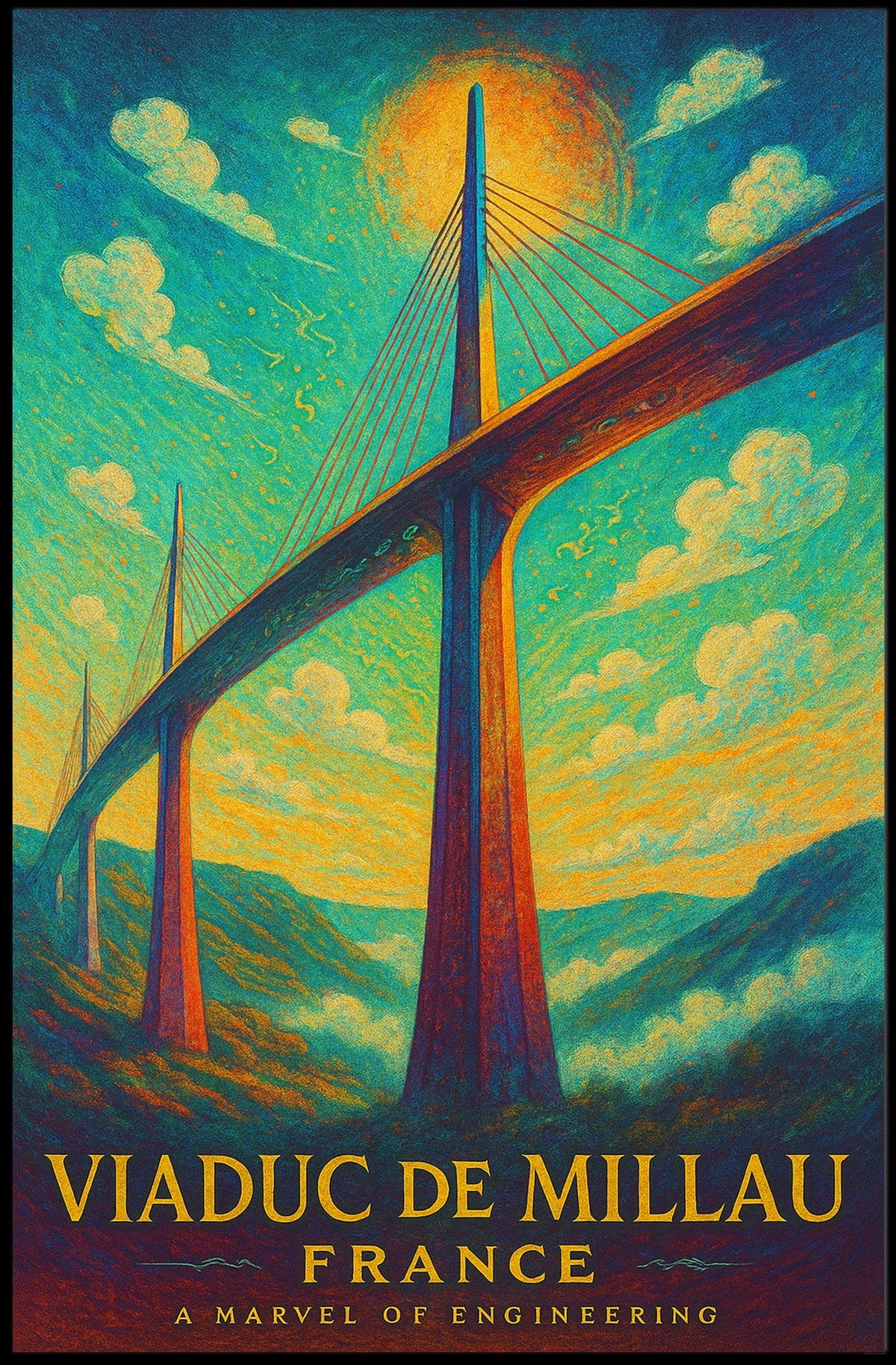 Viaduc de Millau A Marvel of Engineering Poster