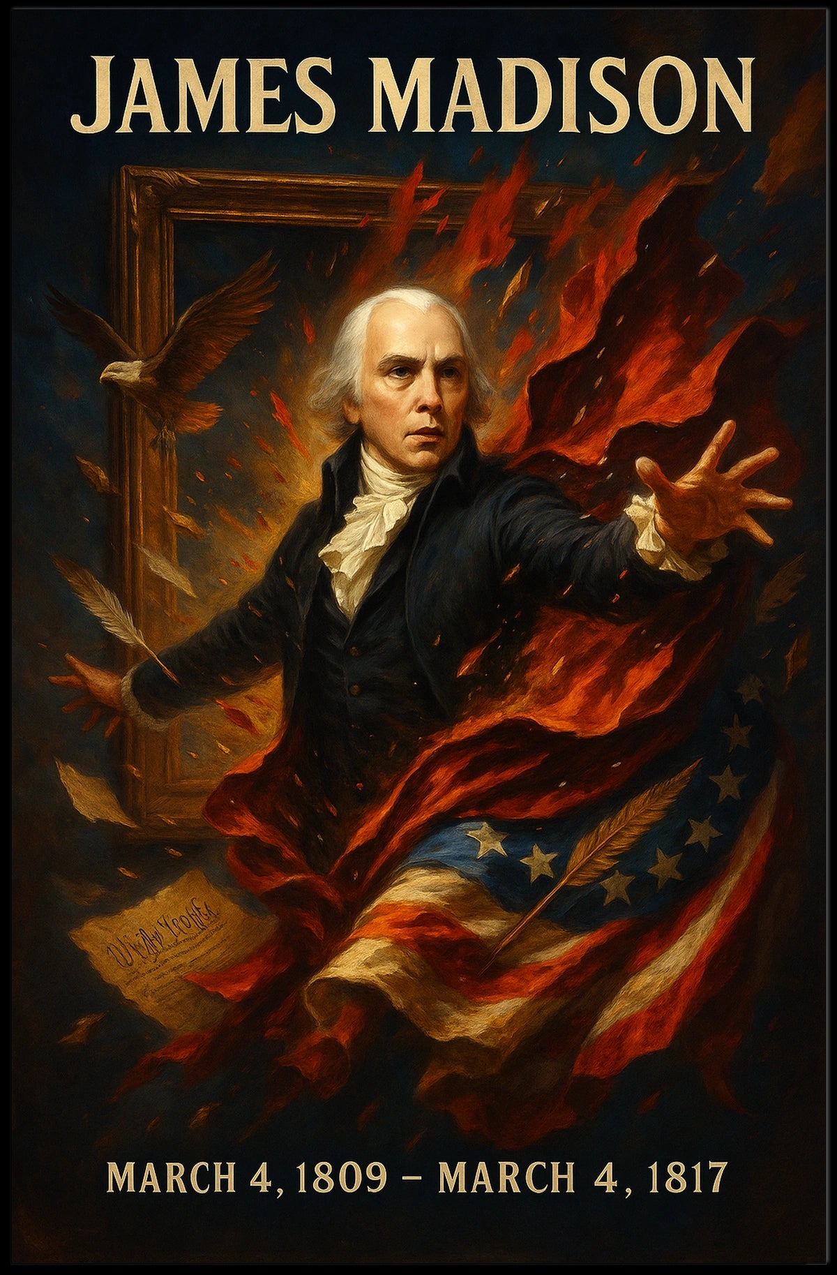 James Madison Presidential Legacy Poster