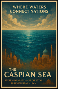 Caspian Sea Vintage Art Cultural or Heritage Poster
