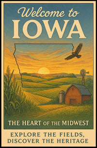 Welcome to Iowa The Heart of the Midwest Poster
