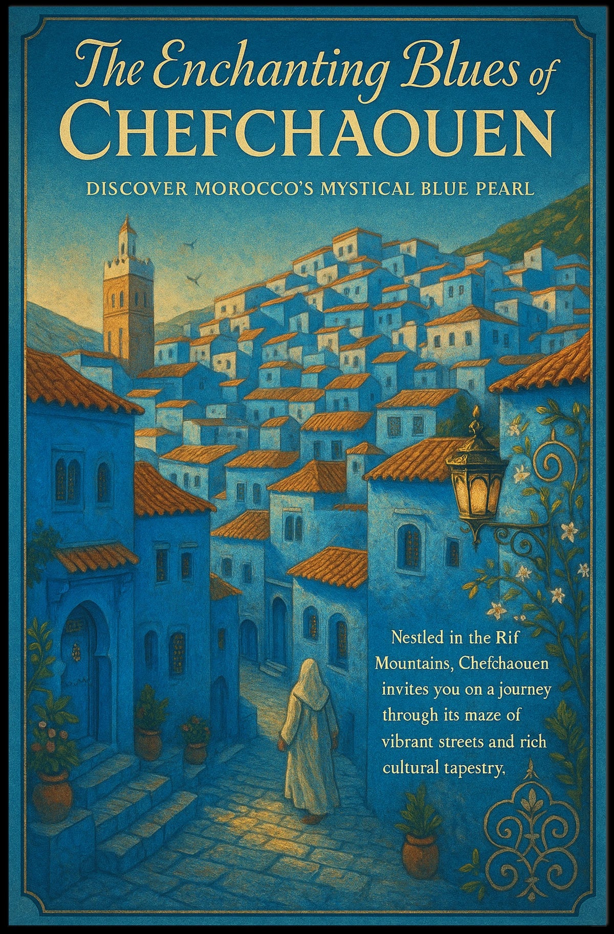 The Enchanting Blues of Chefchaouen Poster