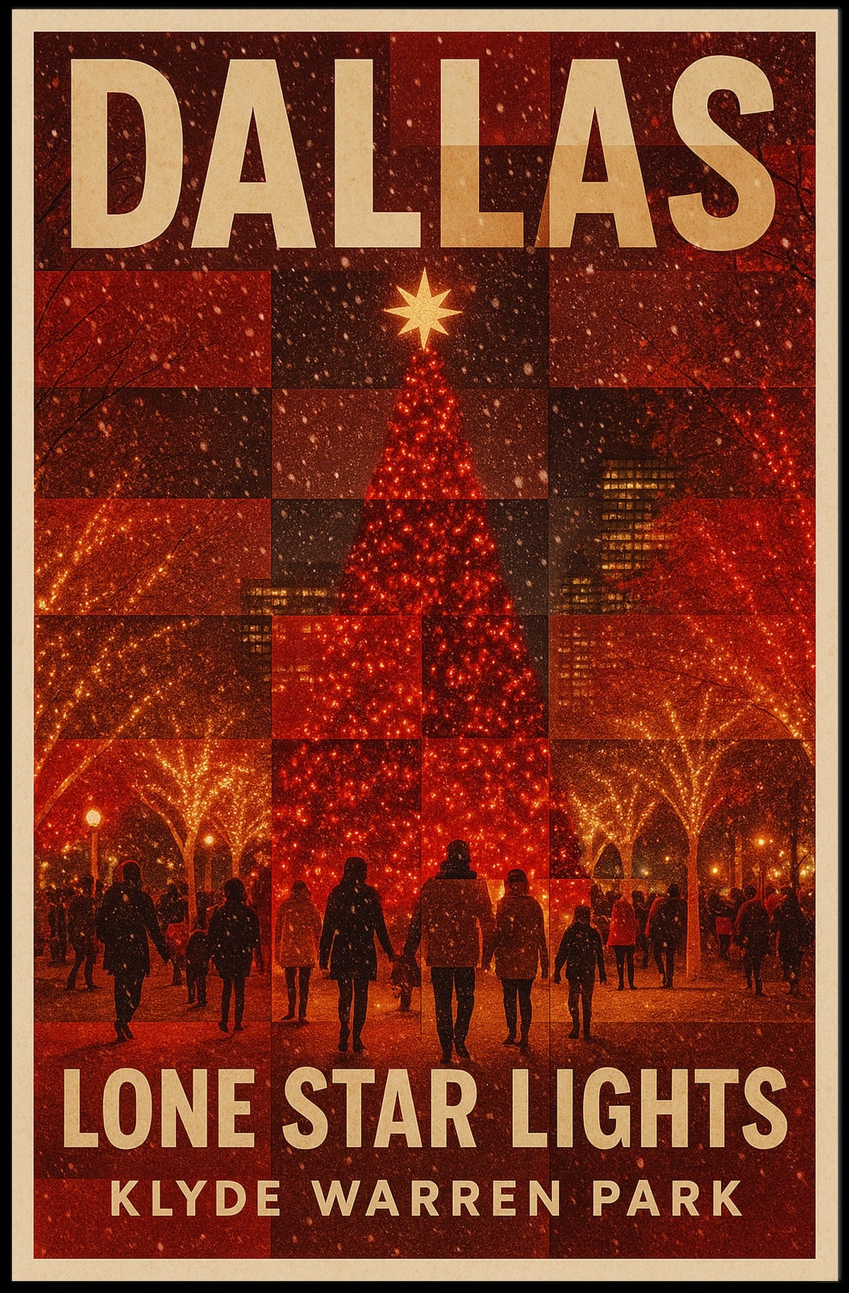 Dallas Lone Star Lights Poster