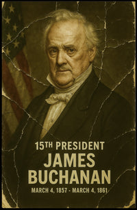 James Buchanan 15th President of the United States Damaged Photograph Poster