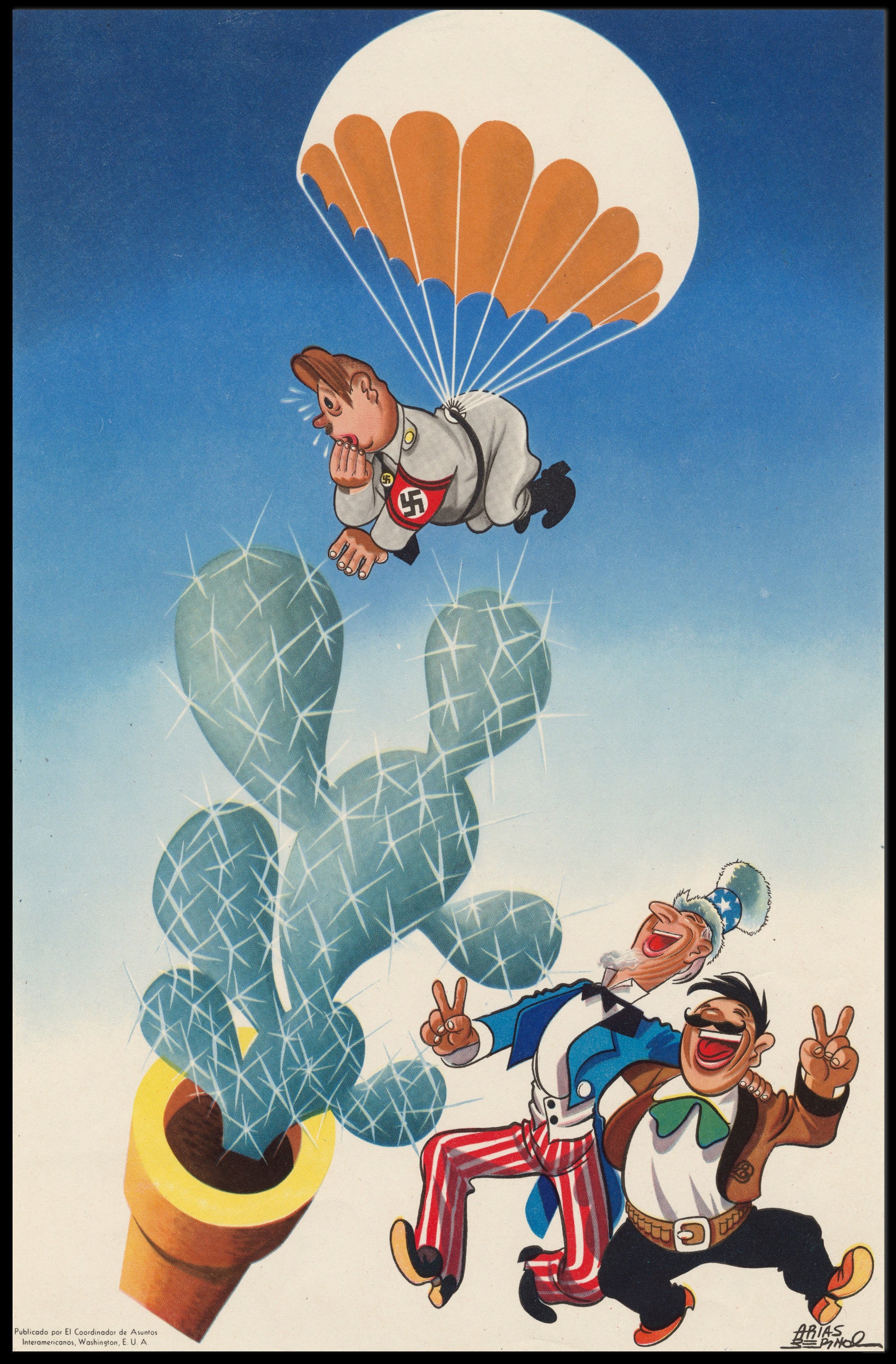 Parachute Predicament Poster PosterGoat