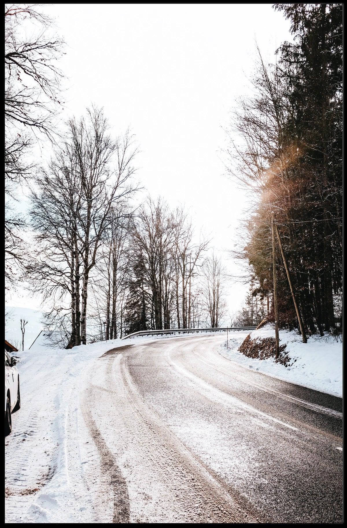 Winter Roadscape Poster