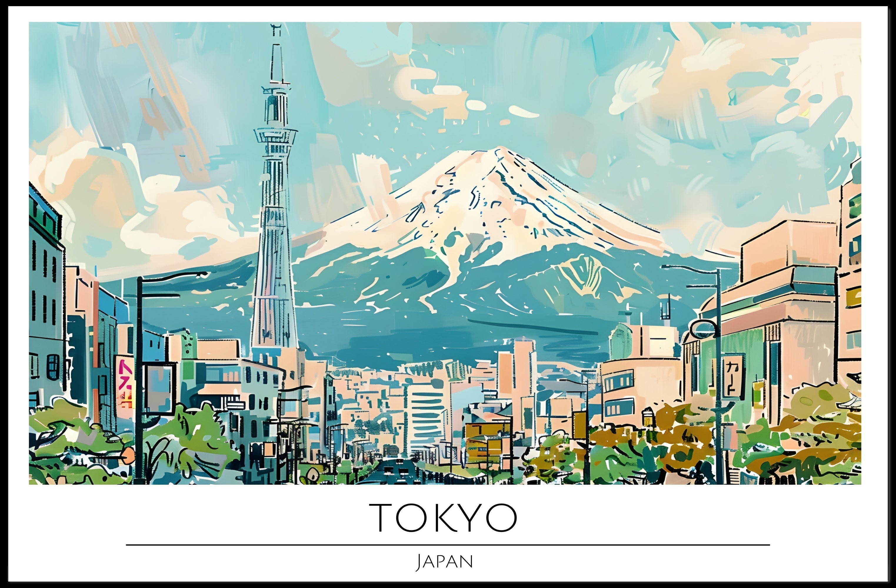 Tokyo Skyline Poster