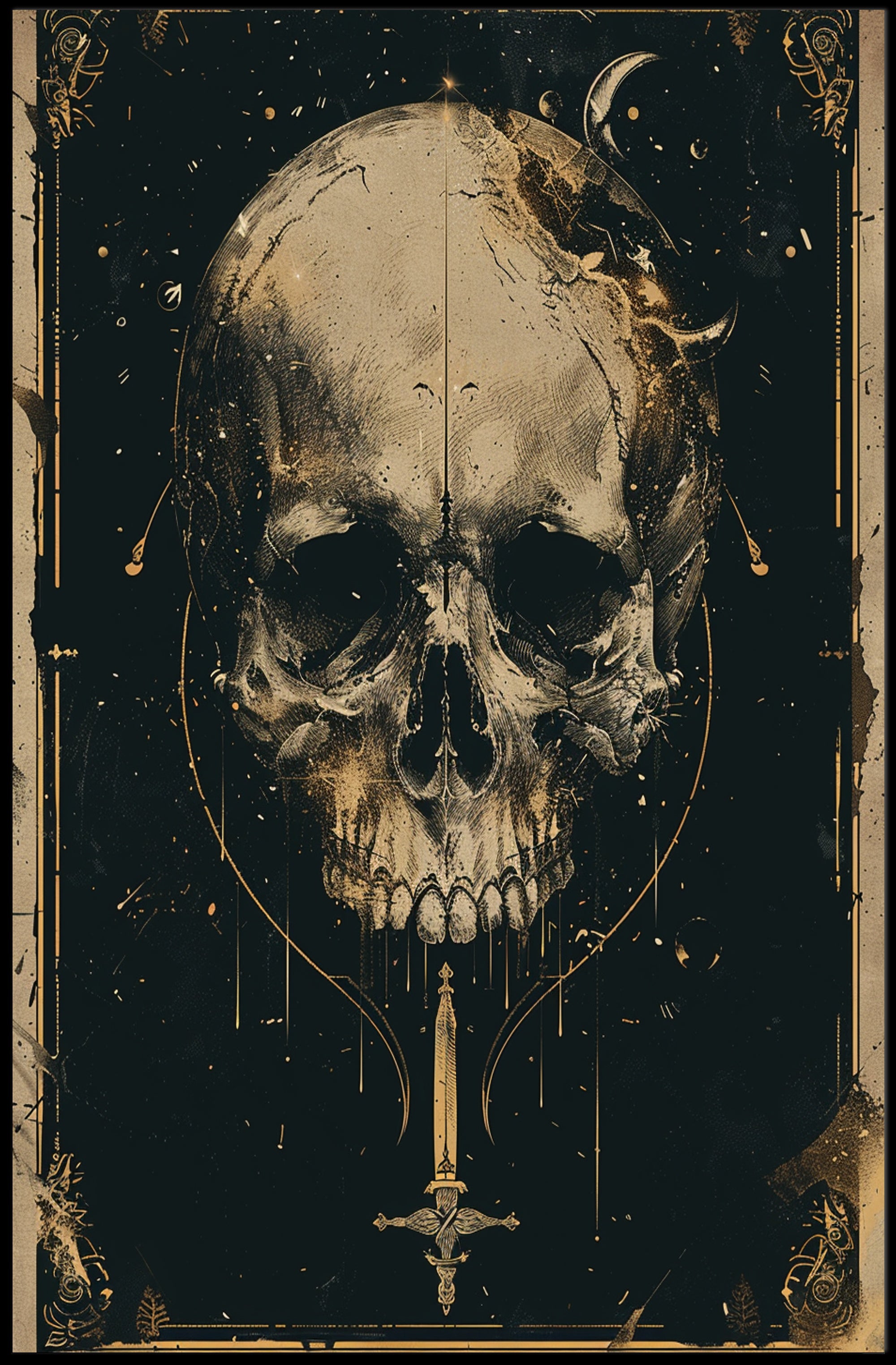 Celestial Skull Poster PosterGoat
