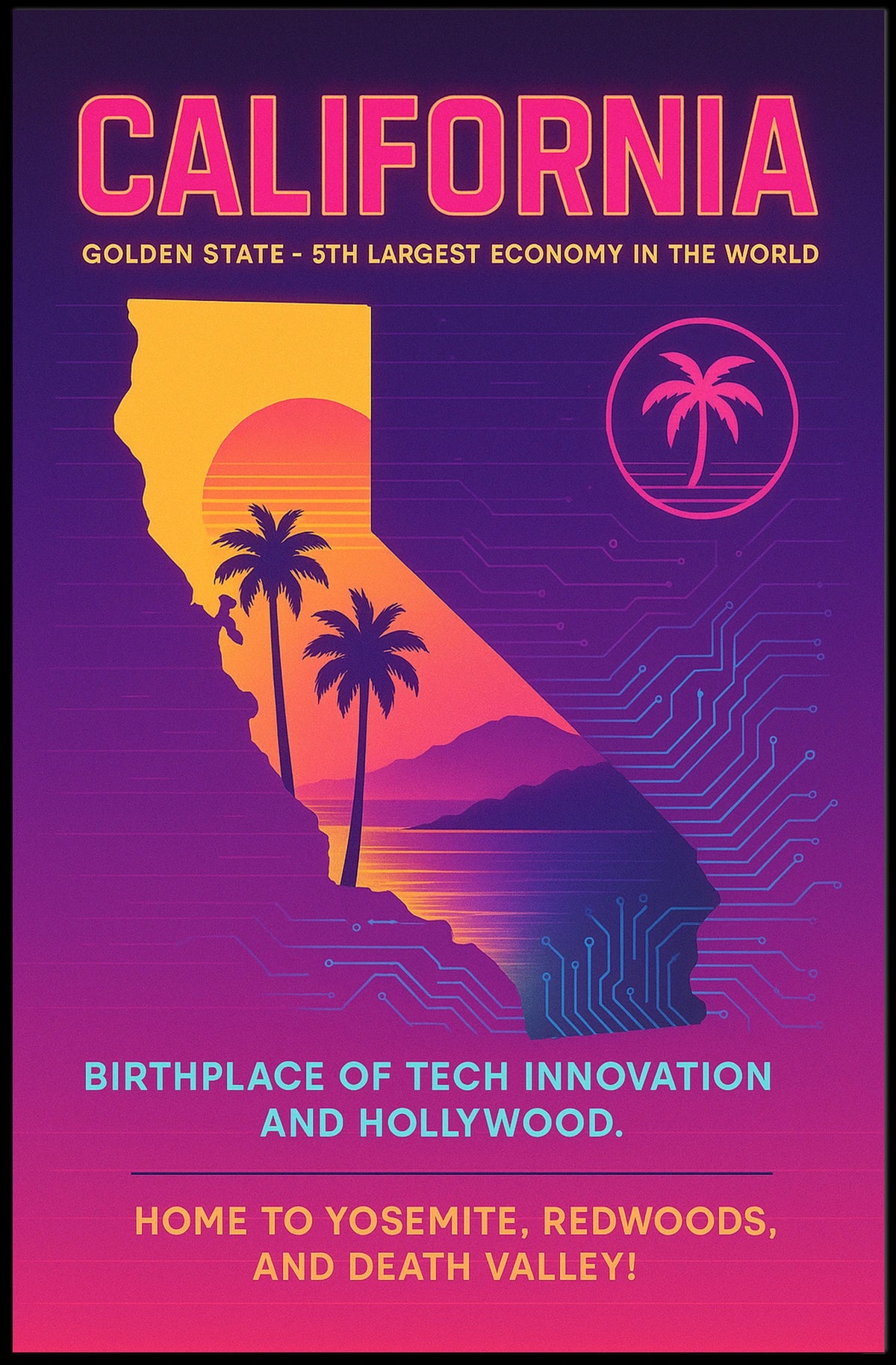 California The Golden State Poster