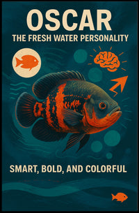 Oscar Fish Abstract Art for Animal Poster
