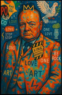 Portrait with Peace Dove: Abstract, Artistic, or Pop Culture Poster