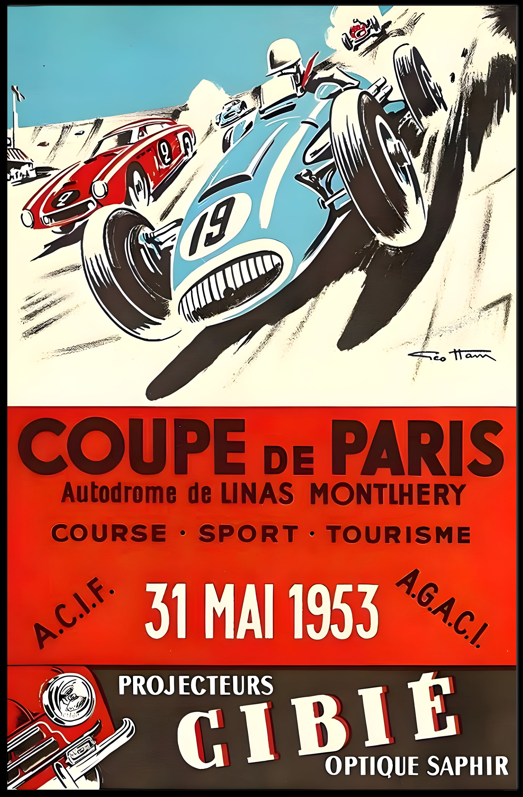 Coupe de Paris Racing Event Poster