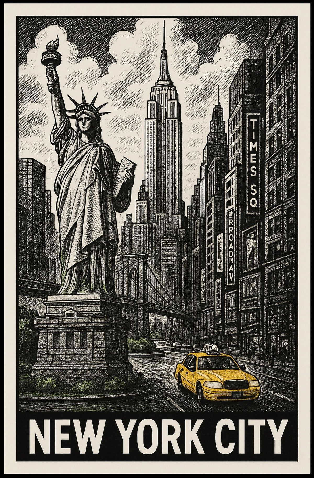 Iconic New York City Poster For Urban Decor Enthusiasts
