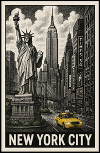 Iconic New York City Poster For Urban Decor Enthusiasts