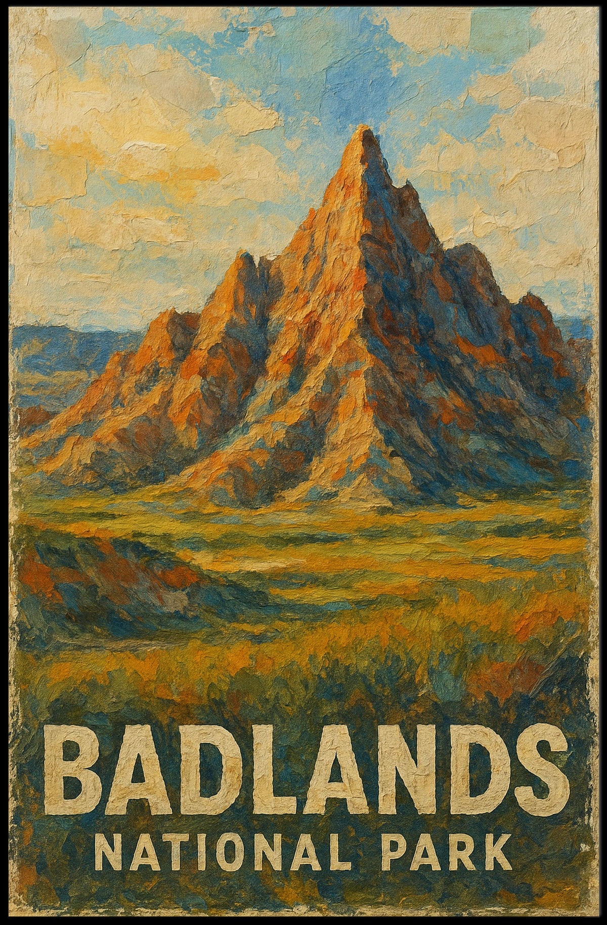 Badlands National Park Wanderlust Desert Scenic Poster