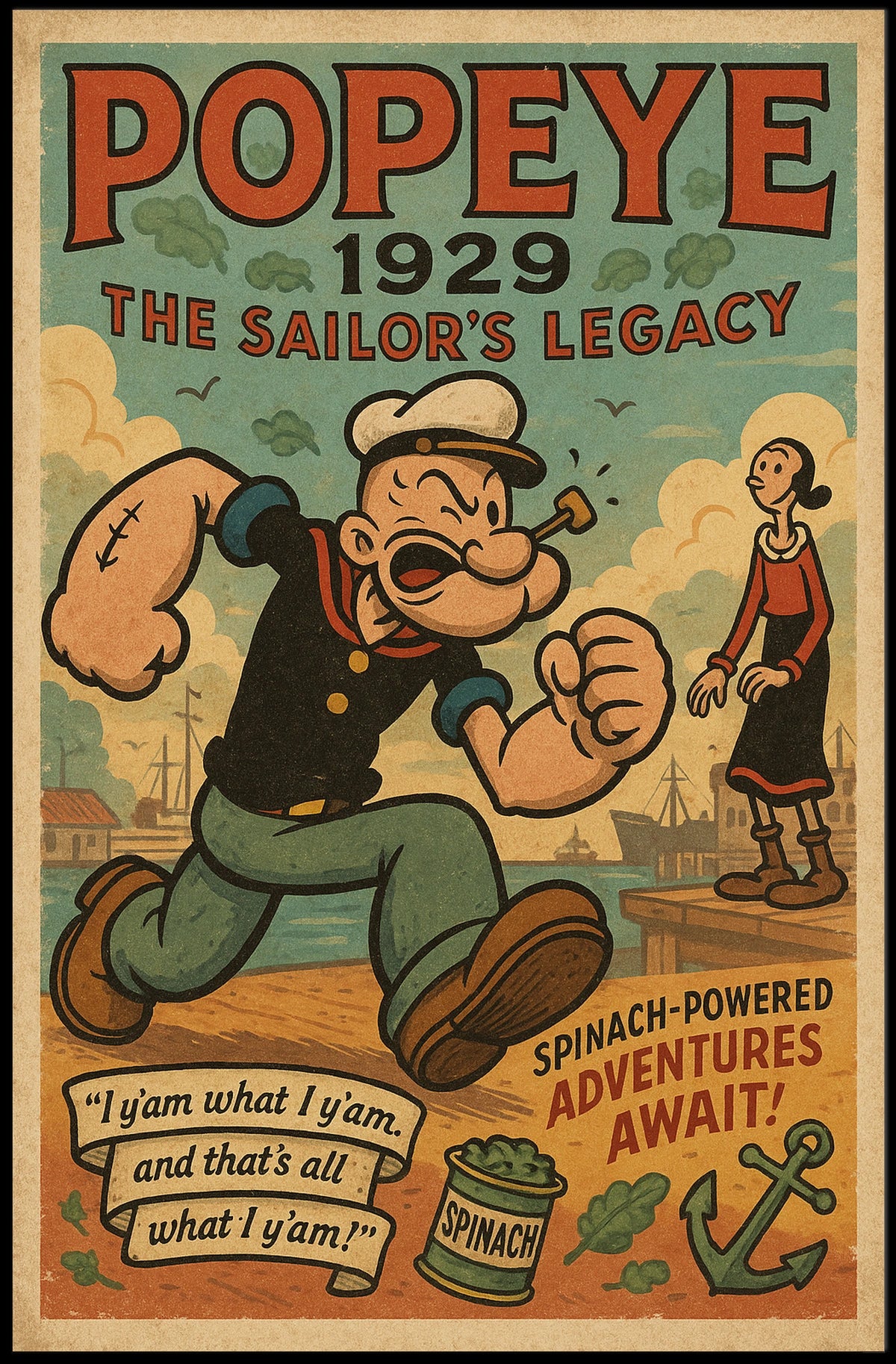 Popeye 1929 Art Poster POP-129