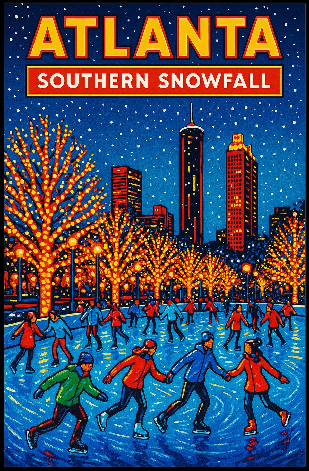 Atlanta Southern Snowfall Poster