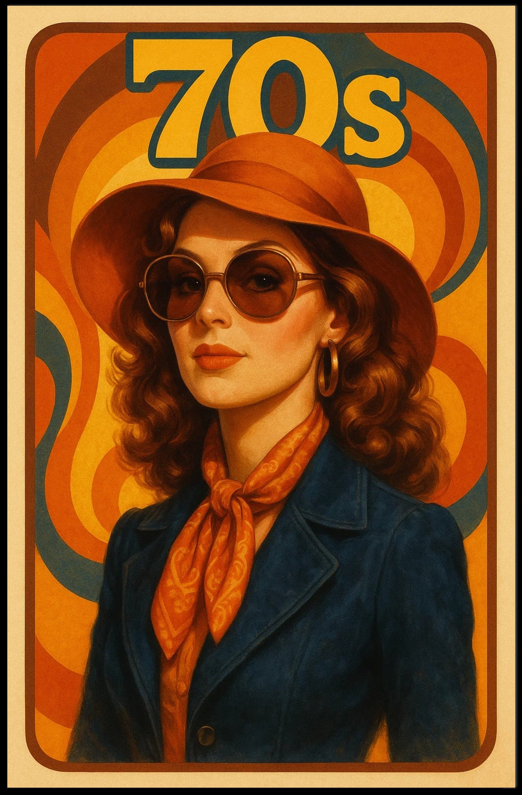 Retro 70s Fashion Vibe Pop Culture Poster