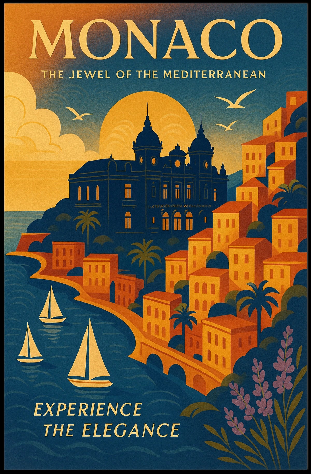 Monaco The Jewel of the Mediterranean Poster